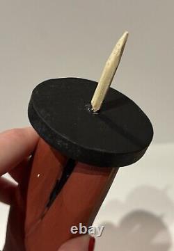 Vntg Folk Art Americana Wood Carved Civil War Army Signalman Soldier Whirligig