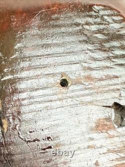 Vntg Hand Carved Burl Wood Duck Sculpture Folk Art Wooden Figurine Rustic Decor