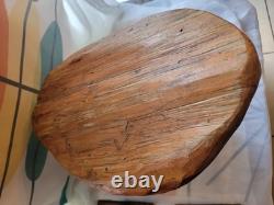 Vtg Carved Wood Face Old Man Tree Trunk Spirit Wall Folk Art Signed Hagans 2007