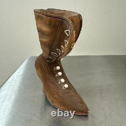 Vtg FOLK ART Carved Wooden Shoes ARTHUR L SETCHFIELD USS Indianapolis Survivor