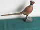 Vtg Folk Art Miniature Wooden Pheasant Hand Carved &signed Thor Hansen6lx5