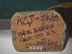 Vtg Folk Art Miniature Wooden Pheasant Hand Carved &signed Thor Hansen6lx5