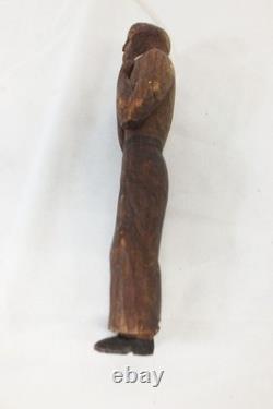 Vtg Hand Carved Man Being Hanged Hangman Noose Western Folk Art Donshea Era