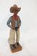 Vtg Hand Carved & Painted Cowboy With Chaps Vest Western Folk Art Donshea Era