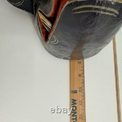 Vtg Hand Carved Painted Wood BALINESE Indonesian Pig Wild Boar 9x14 Folk Art