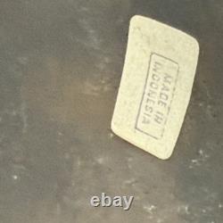 Vtg Hand Carved Painted Wood BALINESE Indonesian Pig Wild Boar 9x14 Folk Art