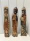 Vtg Hand Carved Wooden Painted Wise Men Nativity Folk Art Wall Hanging