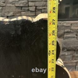 Vtg Hand Painted Carved Wood Bengal Tiger Chair Folk Art 27 Plant Stand Crafted