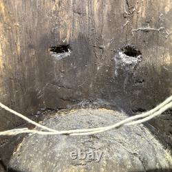 Vtg Mexican Guerrero Carved Wood Maque Lacquer Man Folk Art Dance Mask 20