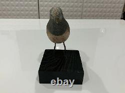 Vtg Possibly Antique Folk Art Carved Painted Wood Bird Figurine Statue Quail