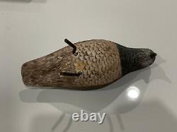 Vtg Possibly Antique Folk Art Carved Painted Wood Bird Figurine Statue Quail