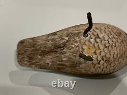 Vtg Possibly Antique Folk Art Carved Painted Wood Bird Figurine Statue Quail