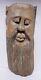 Vtg Wood Face Mask Man Guadeloupe Mexico Folk Art Hand Carved Wall Decor 15.5