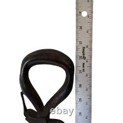 Walking Stick / Cane in Antique Folk Art Wood with Elephant and Animals 33