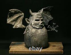 Whimsical Gargoyle Wood Carving, Chainsaw Carving, Wood Art, Folk Art, SHRUM