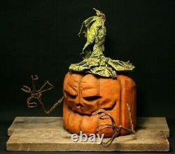 Whimsical Rotten Pumpkin Wood Carving, Chainsaw Carving, Wood Art Folk Art SHRUM