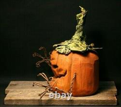 Whimsical Rotten Pumpkin Wood Carving, Chainsaw Carving, Wood Art Folk Art SHRUM