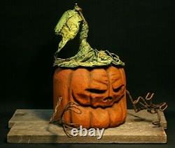 Whimsical Rotten Pumpkin Wood Carving, Chainsaw Carving, Wood Art Folk Art SHRUM