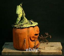 Whimsical Rotten Pumpkin Wood Carving, Chainsaw Carving, Wood Art Folk Art SHRUM