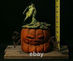 Whimsical Rotten Pumpkin Wood Carving, Chainsaw Carving, Wood Art Folk Art SHRUM