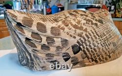 William E Kirkpatrick WEK Hand Carved & Painted Chicken Decoy Folk Art Wooden