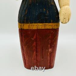Wolf Creek 1994 Lady Liberty Wood Folk Art Signed Karen Rankin American Flag