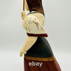 Wolf Creek 1994 Lady Liberty Wood Folk Art Signed Karen Rankin American Flag