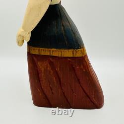 Wolf Creek 1994 Lady Liberty Wood Folk Art Signed Karen Rankin American Flag