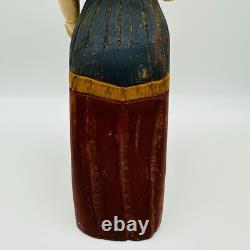 Wolf Creek 1994 Lady Liberty Wood Folk Art Signed Karen Rankin American Flag