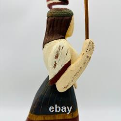Wolf Creek 1994 Lady Liberty Wood Folk Art Signed Karen Rankin American Flag