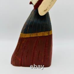 Wolf Creek 1994 Lady Liberty Wood Folk Art Signed Karen Rankin American Flag