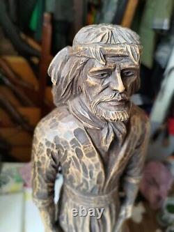 Wood Carved Figure luciano bressanini Argentina cowboy HECTOR GARBATI FOLK Art