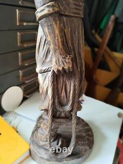 Wood Carved Figure luciano bressanini Argentina cowboy HECTOR GARBATI FOLK Art