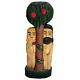 Wood Carved Polish Folk Art Adam And Eve Henryk Cichocki Poland Carving Vintage