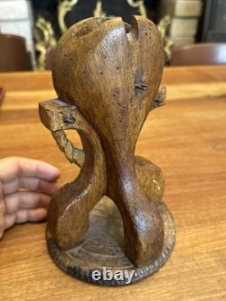 Wood Carved Watch Case 18th Century Folk Art
