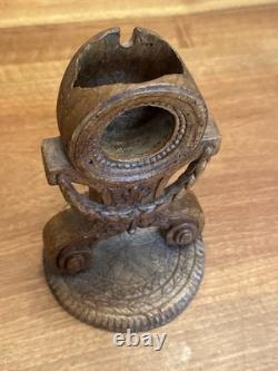 Wood Carved Watch Case 18th Century Folk Art