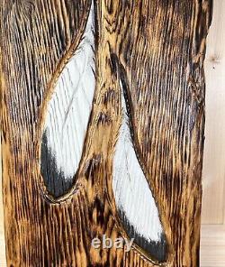 Wood Carving Eagle Chainsaw Cabin Decor Wall Art Carved Folk Art