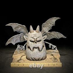 Wood Carving Gargoyle Halloween Decor Folk Art