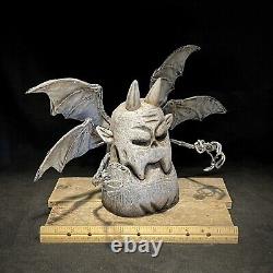 Wood Carving Gargoyle Halloween Decor Folk Art