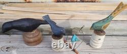 Wood Carvings Folk Art Birds Pennsylvania Or New England