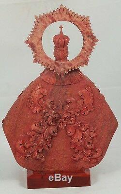 Wood Madonna/Virgin Mary Hand Tooled/Carved Mexico Folk Art Religious New Large