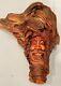Wood Spirit Carving Wizard Fantasy Forest Face Signed Dated