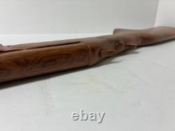Wood carved single barrel shotgun approximately 40 inches long
