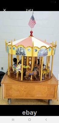 Wooden Hand Carved Carousel From YORK Pennsylvania Artist Great Folk Art Circus