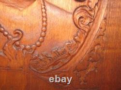 Wooden Hand Carved Picture, Folk Art Signed