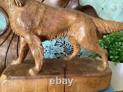 Zenon Alary Ste Adele Dog Folk Art Carving 1894-1974 Rare -READ DESCRIPTION