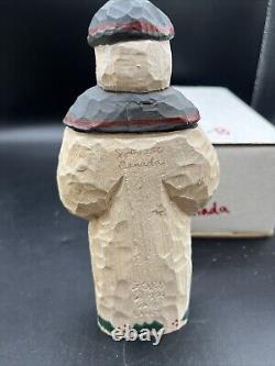 1994 Gord Canada Claus Lancy Smith Art Populaire Sculpté Père Noël Collection Vieux Monde