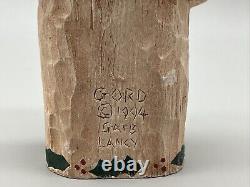 1994 Gord Canada Claus Lancy Smith Santa en bois sculpté Art populaire Collection Vieux Monde