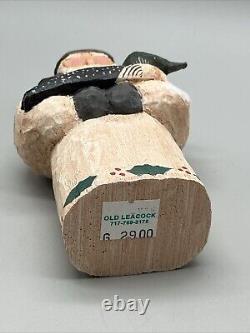 1994 Gord Canada Claus Lancy Smith Santa en bois sculpté Art populaire Collection Vieux Monde