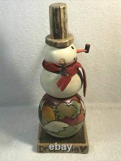 2003 Sticks Meubles Sarah Grant Let It Snow Carved Snowman Folk Art
